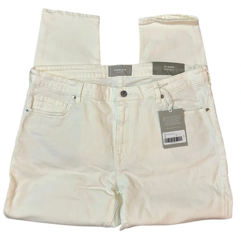 Everlane Women’s Mid-Rise Skinny Ankle Casual Jeans 33 - Picture 3 of 10